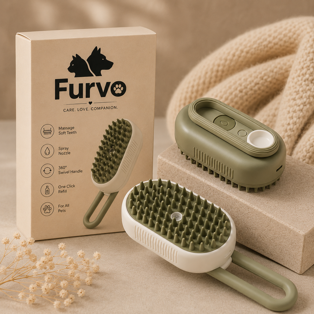 FurFree™ Self-Cleaning Pet Brush | Furvvy