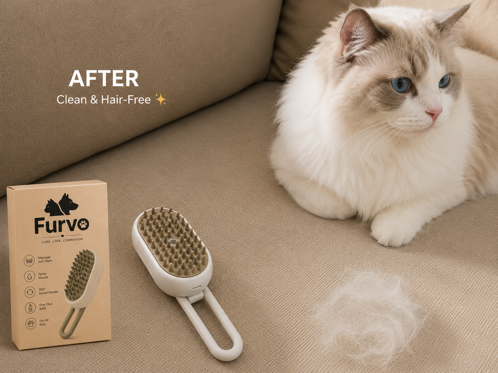 FurFree™ Self-Cleaning Pet Brush | Furvvy