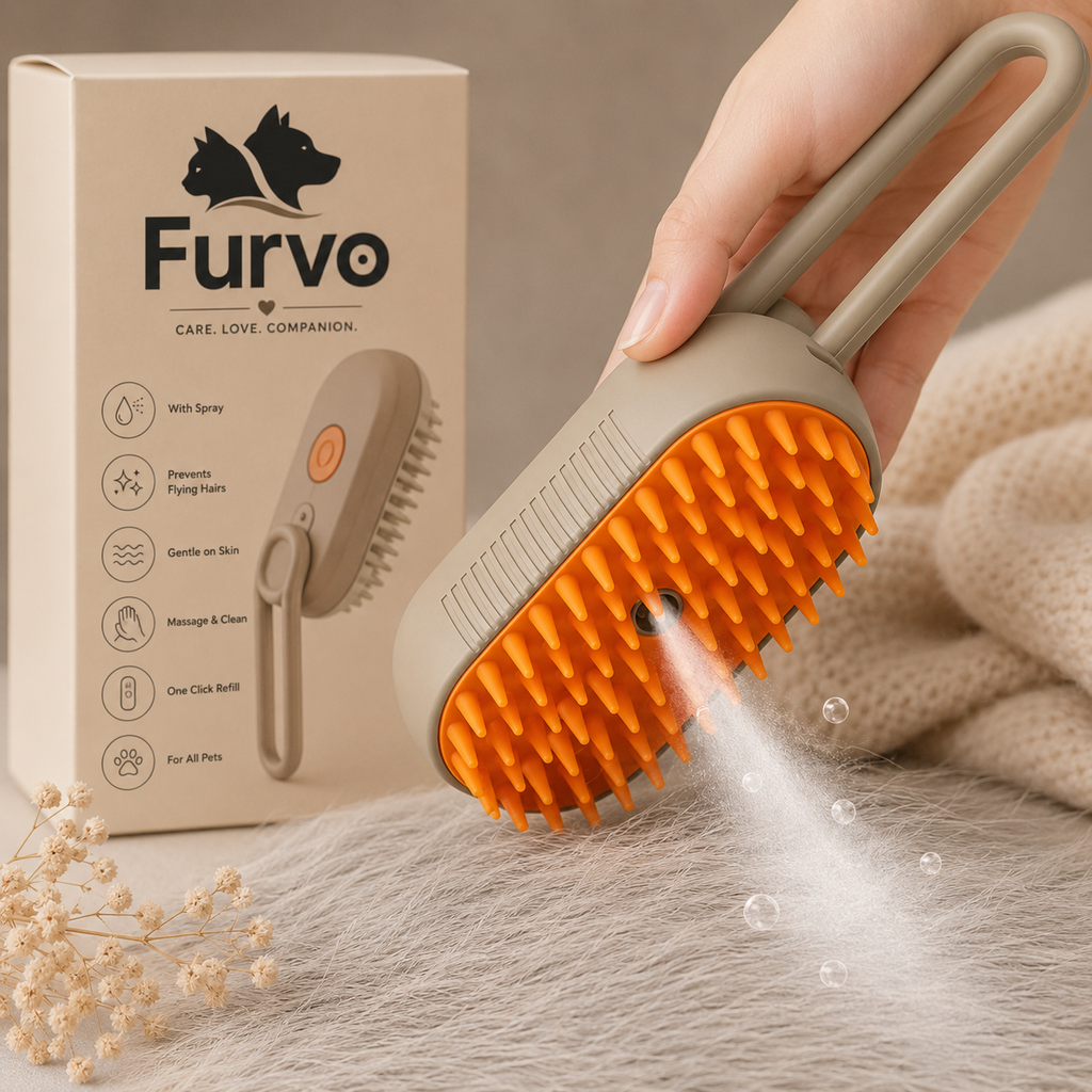 FurFree™ Self-Cleaning Pet Brush | Furvvy