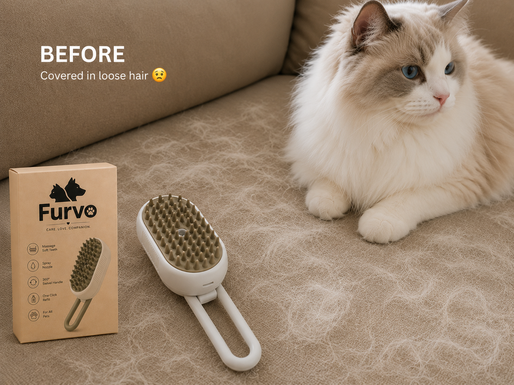 FurFree™ Self-Cleaning Pet Brush | Furvvy